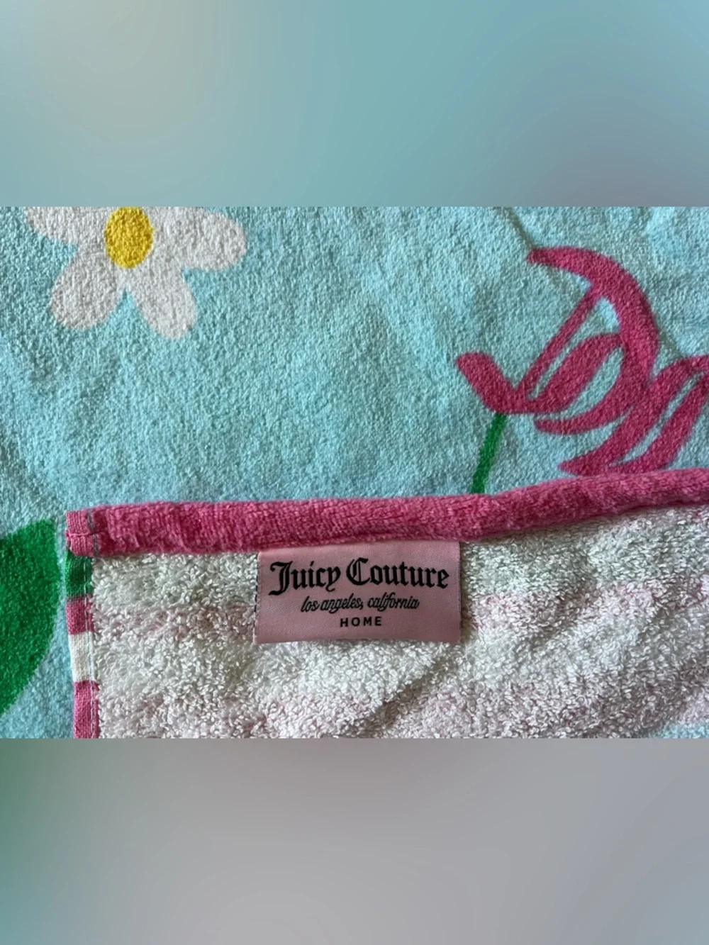 Juicy Couture Cherry Hearts and Daises Beach Towel